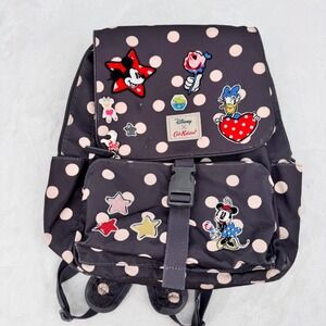 Disney X Cath Kidston Buckle Polka Dot Backpack W/ Pins & Character Patches
